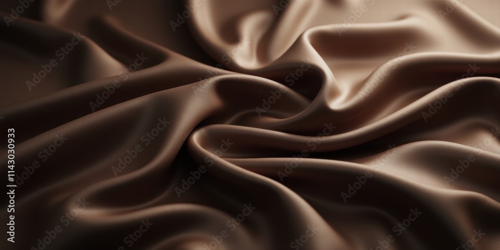 Fototapeta premium Elegant mocha mousse fabric showcasing luxurious texture and rich color, perfect for fashion, interior design, or product presentations.