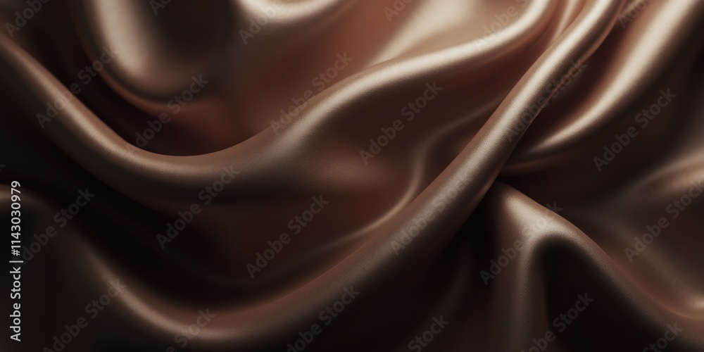 Obraz premium Elegant mocha mousse fabric showcasing smooth, flowing textures perfect for luxury designs and contemporary aesthetics.