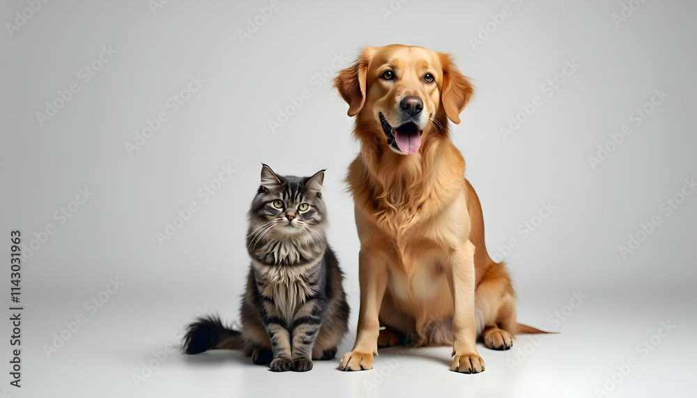 Playful Cat and Dog Enjoying a Fun Moment Together Playful Cat and Dog Enjoying a Fun Moment Together