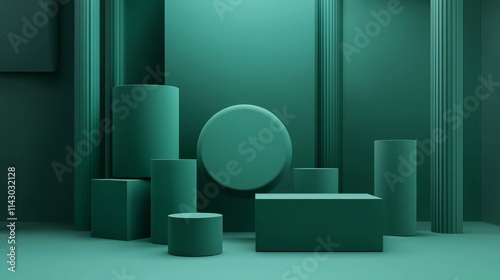 Wallpaper Mural A group of green objects sitting on top of a table Torontodigital.ca