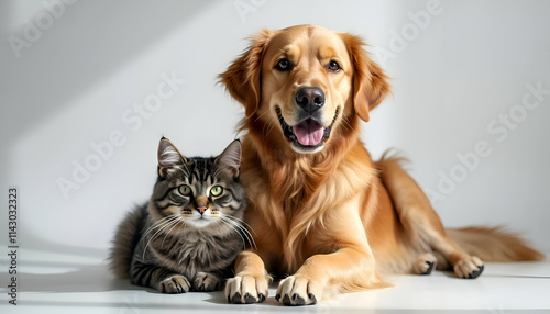 Playful Cat and Dog Enjoying a Fun Moment Together