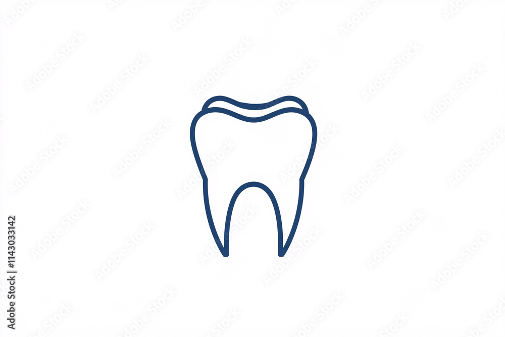 clean tooth illustration in blue outline featuring a slightly different shape on a plain white background representing oral care
clean tooth illustration in blue outline featuring a slightly different shape on a plain white background representing oral care