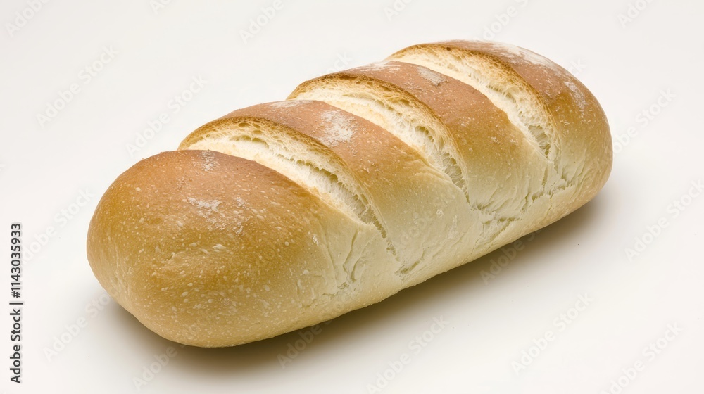 A loaf of bread on a white surface A loaf of bread on a white surface