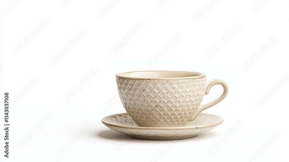 A white cup and saucer sitting on top of a table A white cup and saucer sitting on top of a table