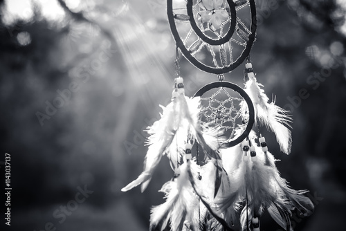 Dreamcatcher, american native spiritual bohemian mascot photo