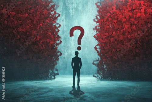 A person torn between two decisions symbolizes internal conflict and the challenges of making meaningful choices.