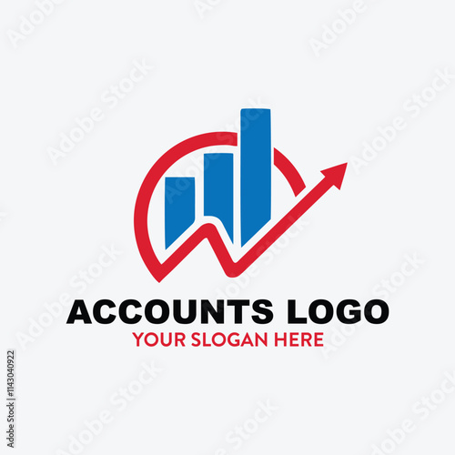 finance accounts logo design vector	
