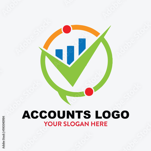 finance accounts logo design vector	