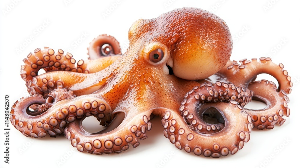 Obraz premium An octopus is shown on a white background