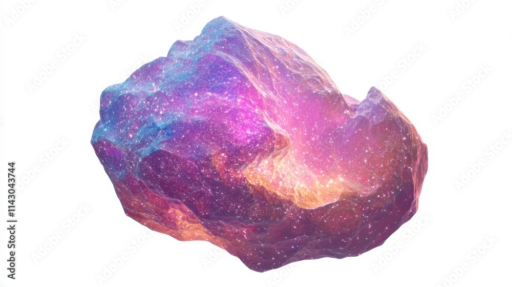 Fototapeta premium A purple and blue nebula on a white background