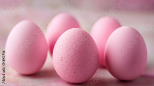 Wallpaper Mural A group of pink eggs sitting on top of a table Torontodigital.ca