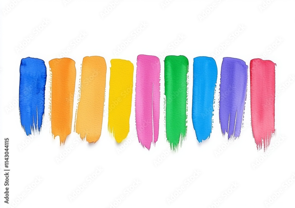 An abstract background featuring a rough, white paper with a watercolor texture in rainbow hues. An abstract background featuring a rough, white paper with a watercolor texture in rainbow hues.