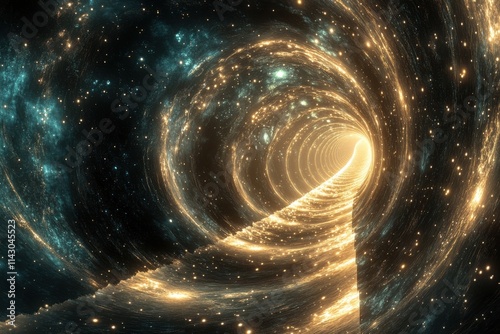 An endless highway stretches beneath a vast galaxy glowing brightly with starlight. This scene reflects freedom, possibility, and life��s boundless adventures.