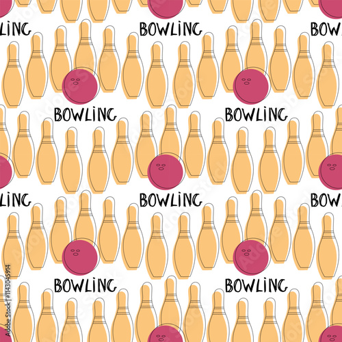 Bowling abstract background design. Sports concept