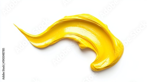 Wallpaper Mural A yellow paint swatch on a white background Torontodigital.ca