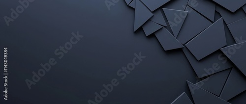 A geometric design pattern in black and white with a soft texture, paired with a gray background showcasing angles, triangles, and a polygon style illustration.