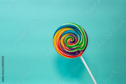 colorful lollipop isolated on white background