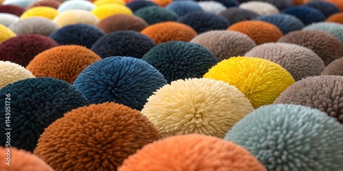 Textured Spheres: An Abstract Play of Colors and Light