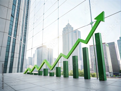 Green Growth: Abstract Representation of Economic Prosperity