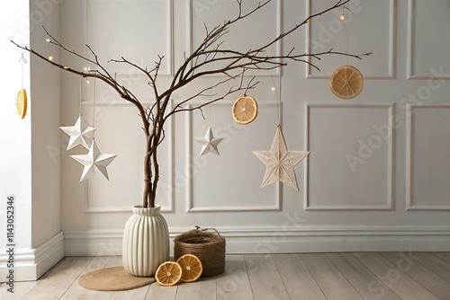 Minimalist Holiday Decor: Scandinavian Bare Branch Elegance