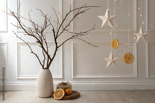Minimalist Holiday Decor: Scandinavian Bare Branch Elegance