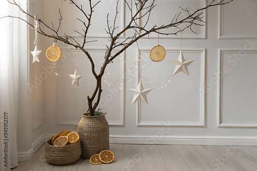 Minimalist Holiday Decor: Scandinavian Bare Branch Elegance