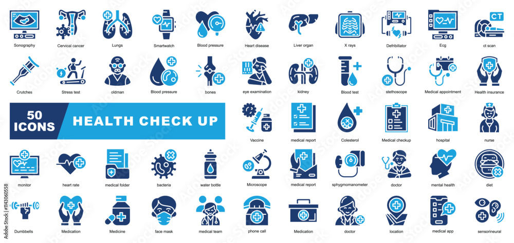 Fototapeta premium Health Check Up Icon