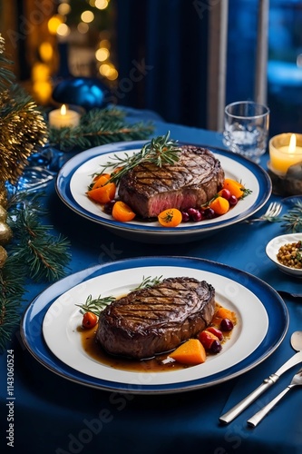 Steak dish on the New Year's table