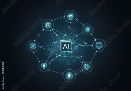 Abstract Digital Background - Advanced AI and Neural Network Concept