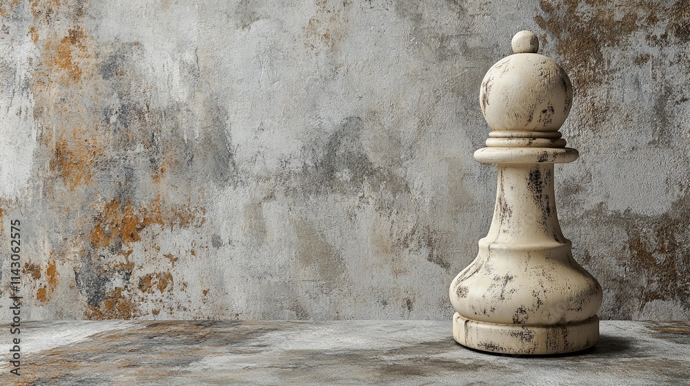 Modern chess-themed background with contrasting textures and simple piece placement, offering a clean and versatile design for content