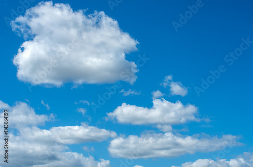 White cloud in the blue sky