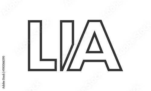 Free Download LIA logo design template with strong and modern bold text. Initial based vector logotype featuring simple and minimal typography. Trendy company identity. - GFXLoad