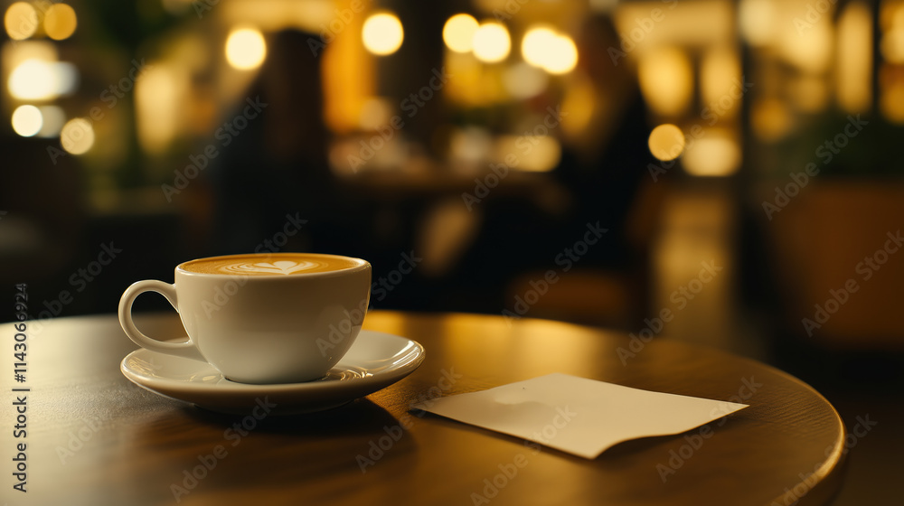 A Picture Of A Couple In Love On A Date Enjoying A Cup Of Coffee, With The Background Of The Coffee Shop And Its Customers Blurred. A Picture Of A Couple In Love On A Date Enjoying A Cup Of Coffee, With The Background Of The Coffee Shop And Its Customers Blurred.
