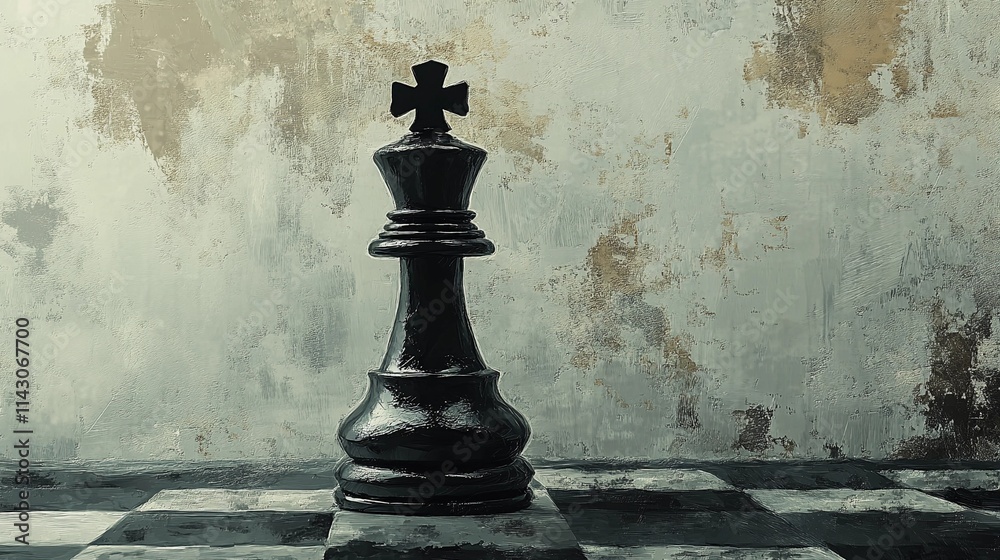 Modern chess-themed background with contrasting textures and simple piece placement, offering a clean and versatile design for content