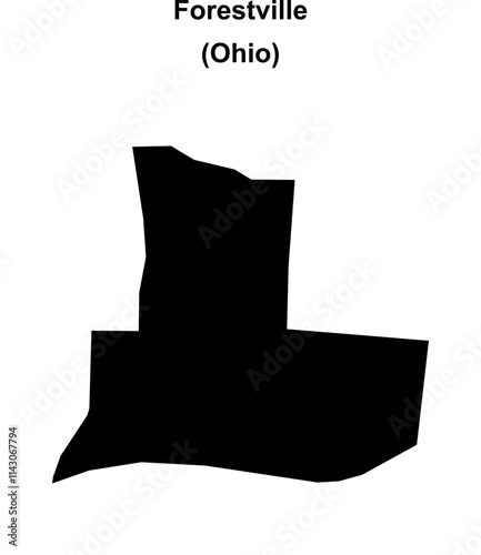 Forestville (Ohio) blank outline map