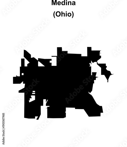 Medina (Ohio) blank outline map