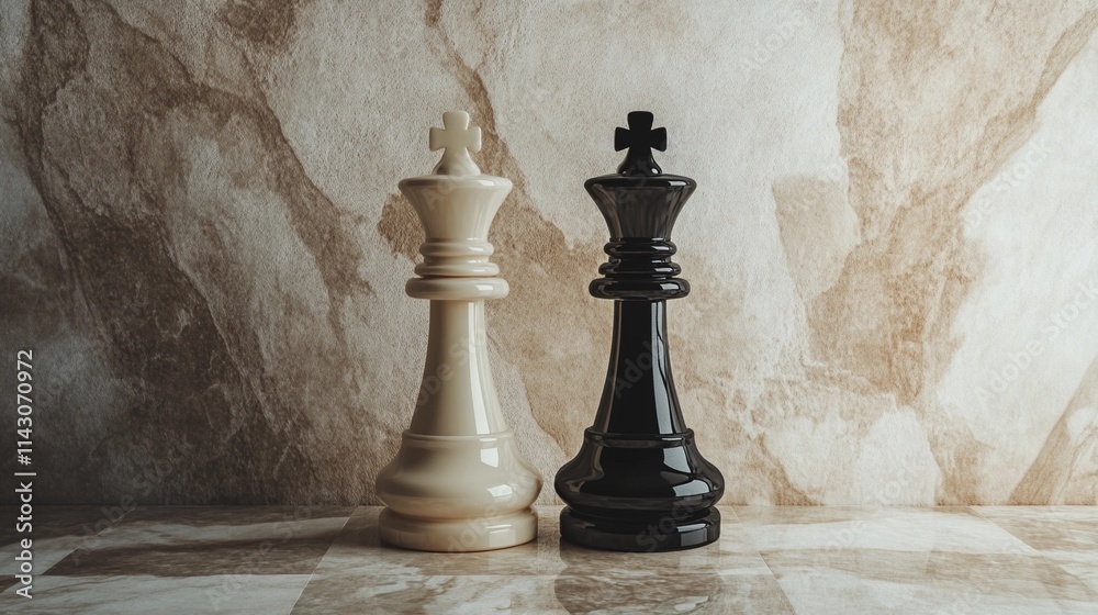 Elegant placement of chess pieces on a clean surface, ideal for professional visuals emphasizing logic, strategy, and intellect Elegant placement of chess pieces on a clean surface, ideal for professional visuals emphasizing logic, strategy, and intellect