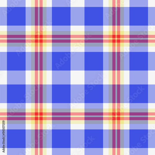 Nobility fabric pattern tartan, glamor check textile texture. Costume seamless vector background plaid in blue and pastel colors.