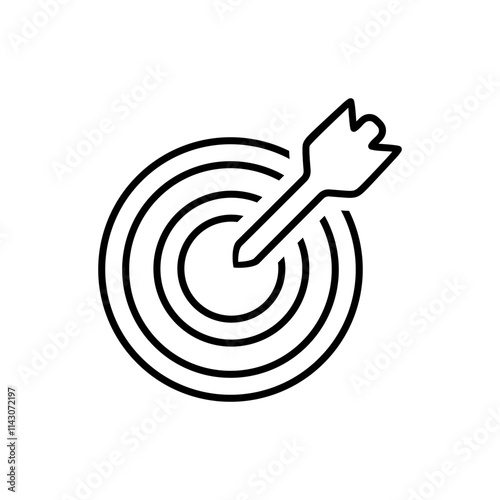 Target icon vector. Dart board symbol for web site Computer and mobile vector.