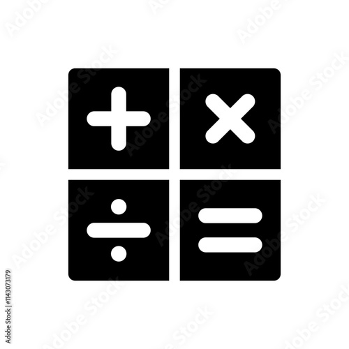 Calculator icon vector. Savings, finances sign isolated on white, economy concept, Trendy Flat style for graphic design, Web site, UI.