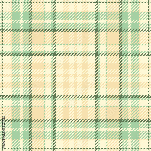 Elementary fabric seamless background, factory vector texture tartan. Motif textile pattern check plaid in light goldenrod yellow and wheat colors.