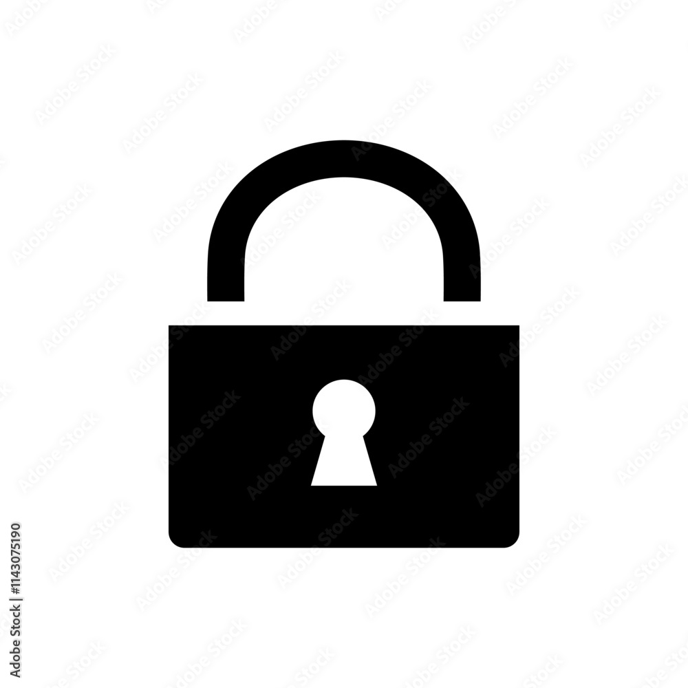 Padlock vector icon logo template. Padlock vector icon logo template.