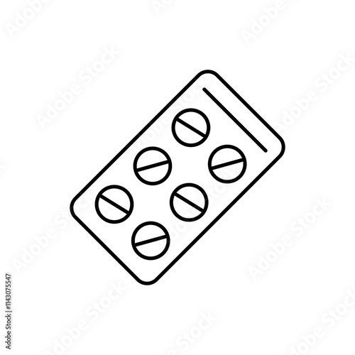 Pills icon flat. Illustration isolated vector sign symbol.