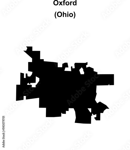 Oxford (Ohio) blank outline map