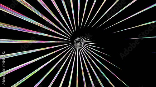 16 seconds of colorful spiral spinning on black background HD video animation screensaver visualizer  photo