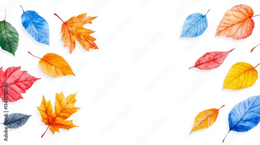 Obraz premium An energetic watercolor floral design with non-representational colors.