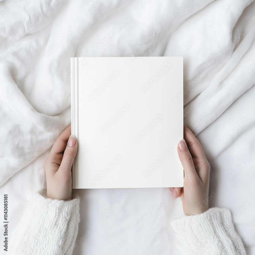 hands holding blank book hands holding blank book