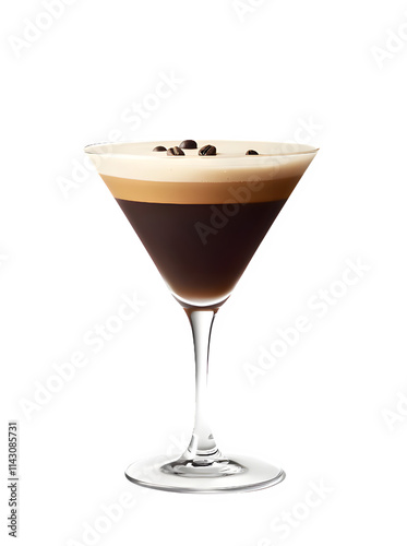 espresso martini on transparent background