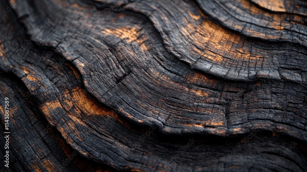 Obraz premium Dark birch wood grain