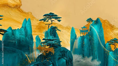 chinese landscape painting background